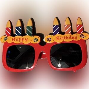 🍄 Colorful Birthday Candle Fancy Frame Sunglasses Plastic Celebrate Party Decor